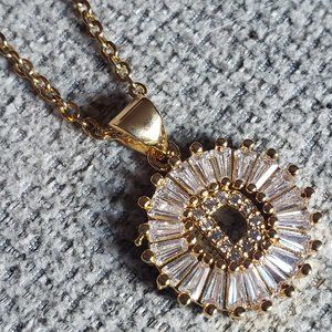 Diamond Pendant Necklace w/ Matching Earrings